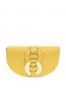 chloe drew shoulder bag in saffron yellow brown and black leather and suede