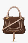 chloe c handbag in beige leather
