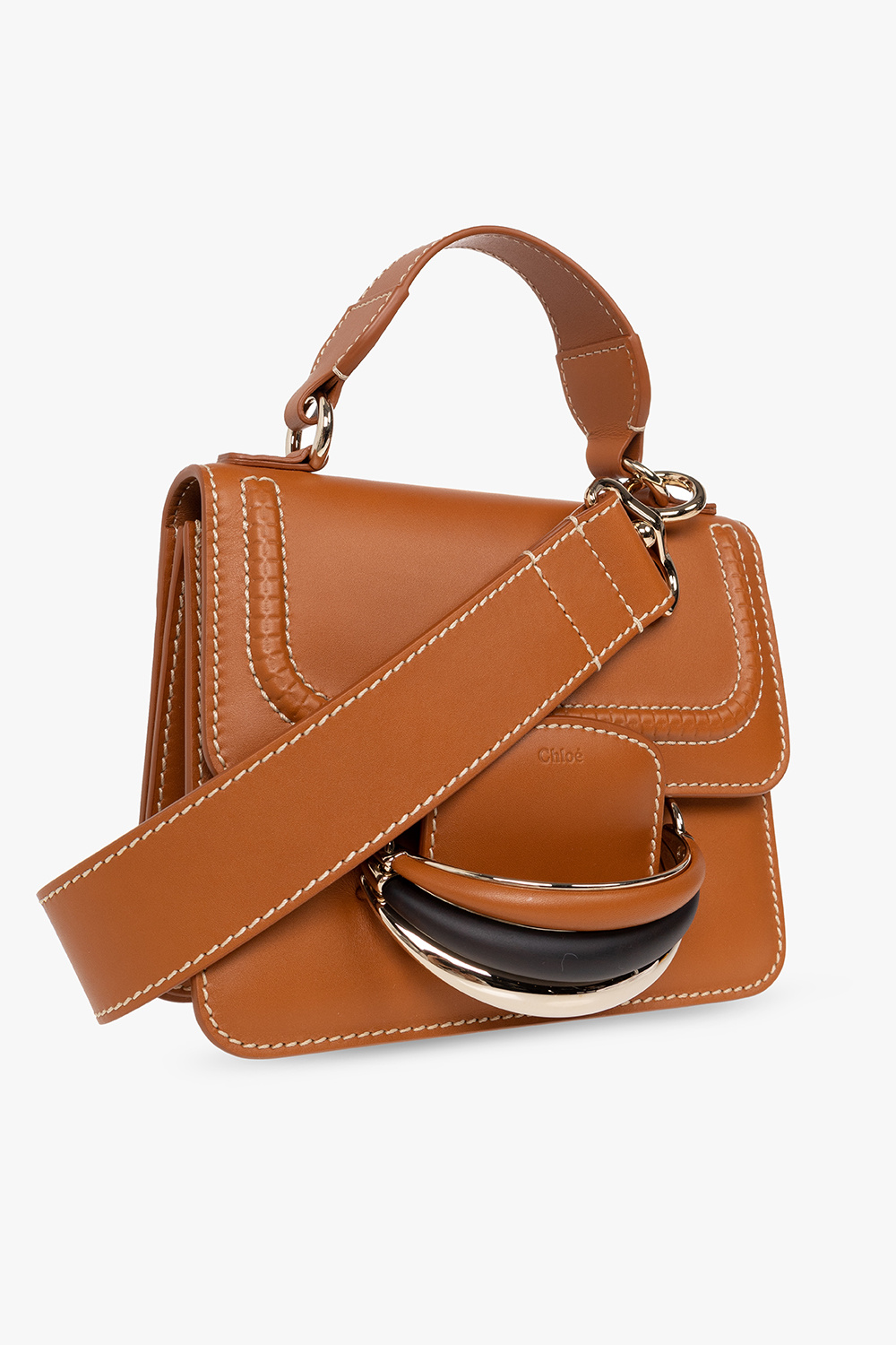 Brown 'Kattie Small' shoulder bag Chloé - IetpShops GB - band collar top  see by chloe top