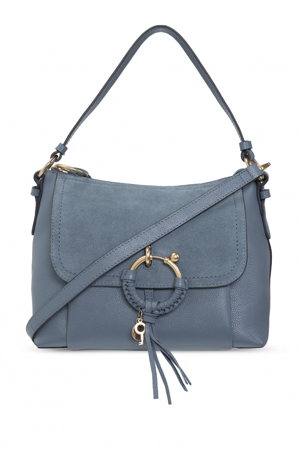 See By Chloé 'woman chloe bags marcie leather and raffia shopping bag