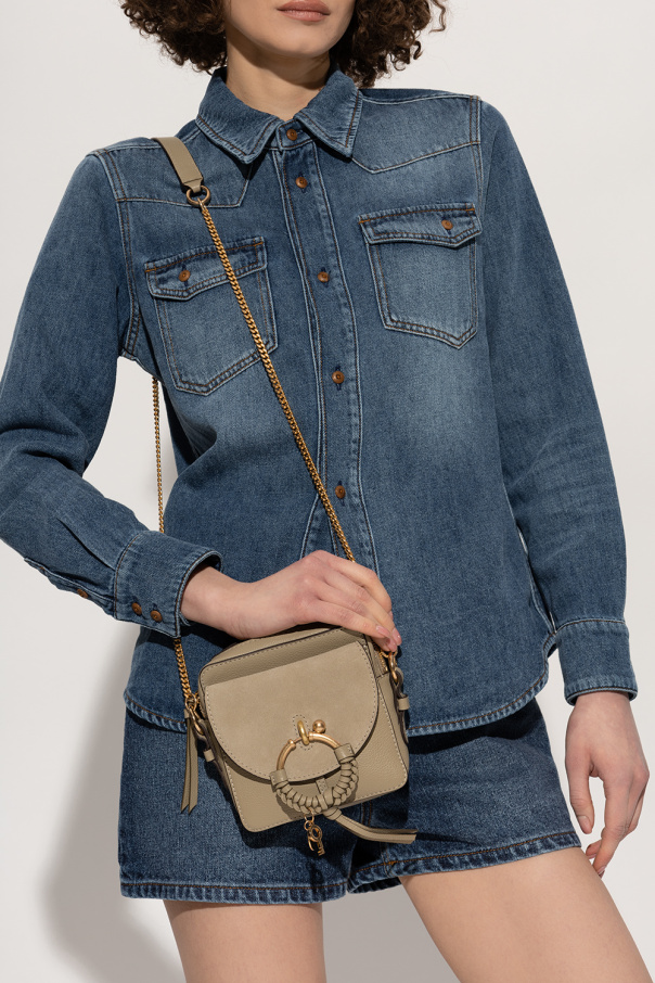 Joan Mini Denim Shoulder Bag in Blue - See By Chloe