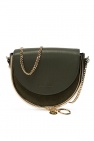 chloe faye chainwallet umhangetasche pochette grau kalbsleder und veloursleder