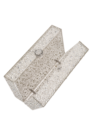 Cult Gaia Clutch Ela with shimmering crystals