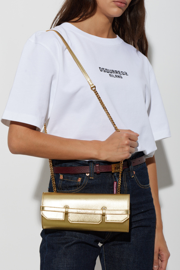 Dsquared2 Leather clutch 'Twin'