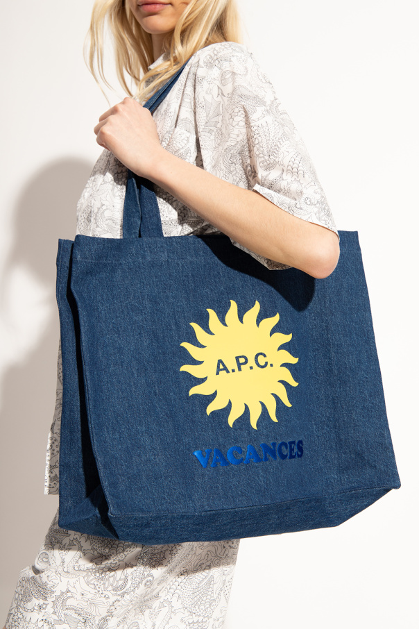 A.P.C. Jeansowa torba ‘Diane’ typu ‘shopper’