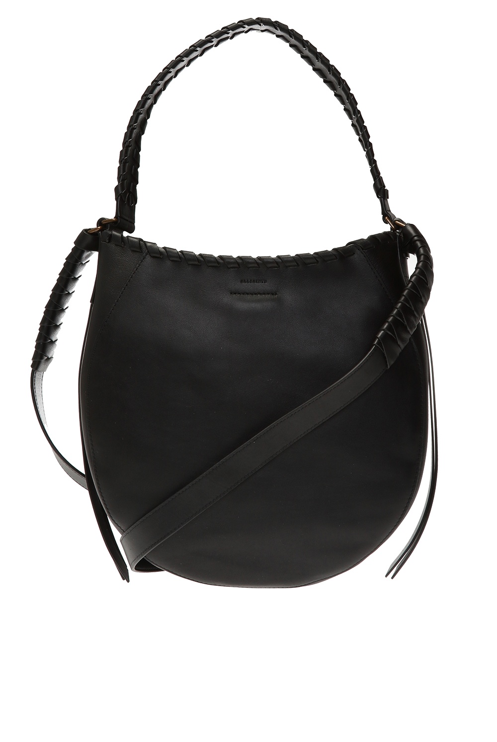 allsaints courtney leather hobo bag