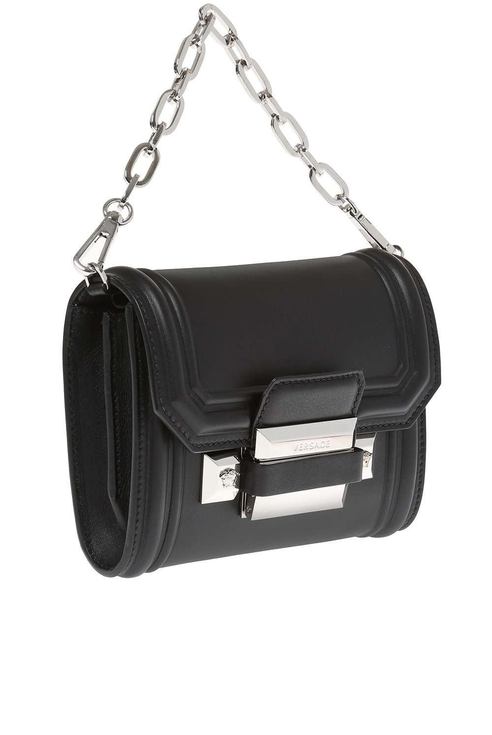 versace leather shoulder bag