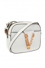 Versace 'VIRTUS' Leather shoulder Classic bag with logo