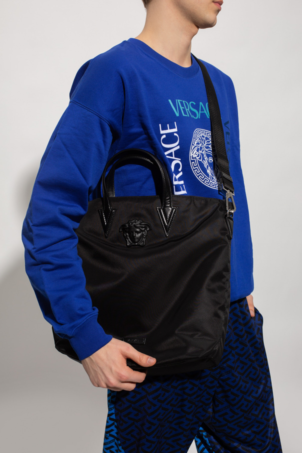 Versace Medusa head shoulder Reporter bag