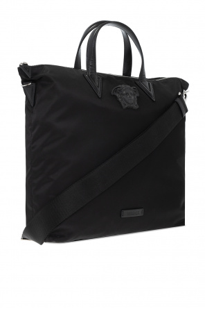 Versace panelled leather tote bag Braun