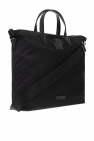 Versace quilted logo shoulder bag Black