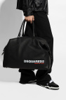 Dsquared2 BLACK Leather holdall bag