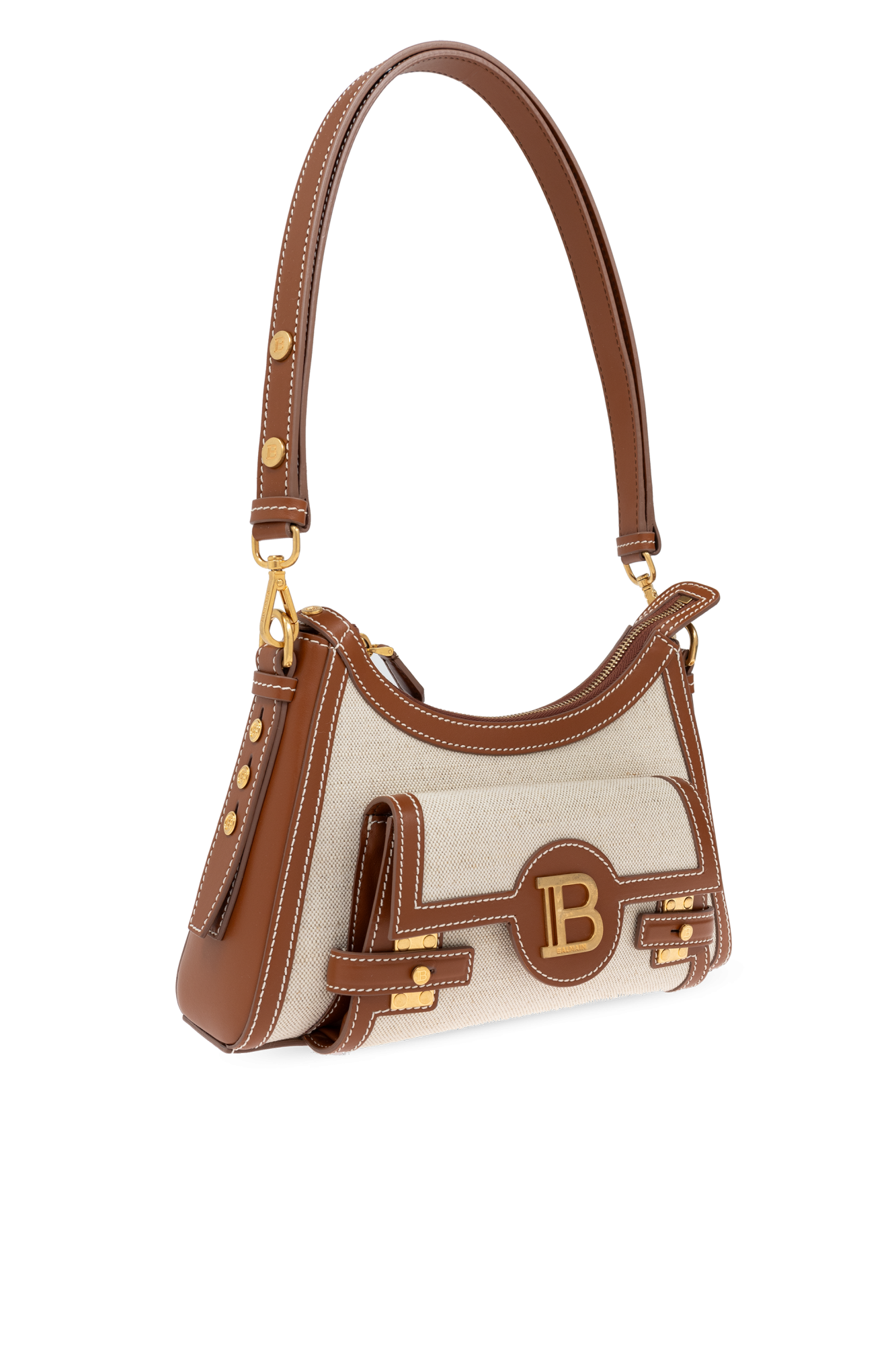 balmain Leather Shoulder bag with logo