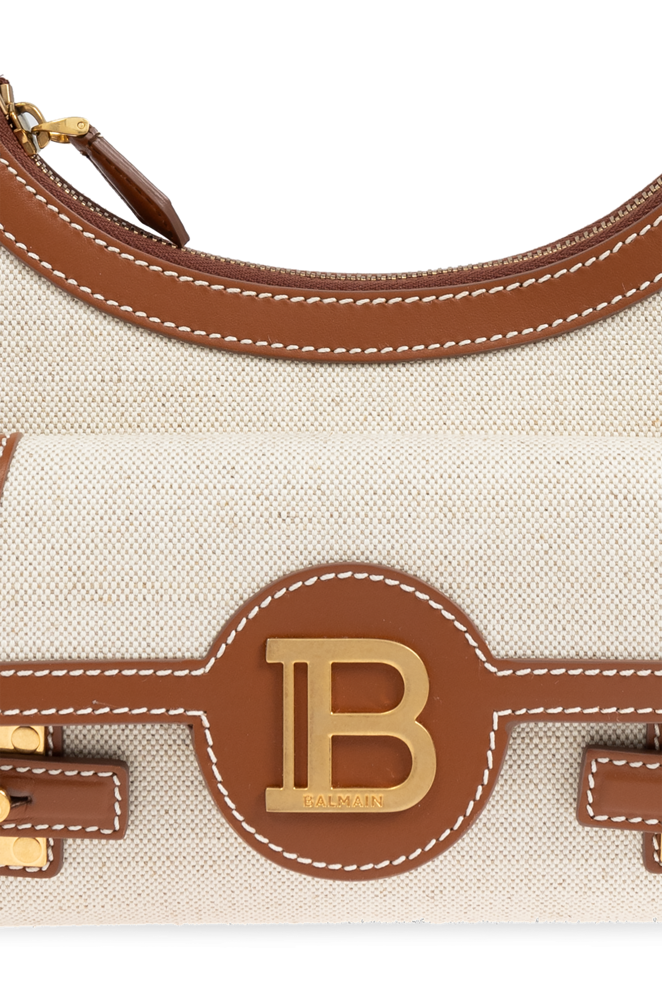 balmain Leather Shoulder bag with logo