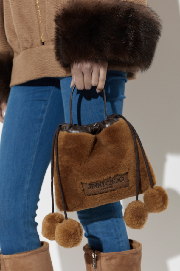 Jimmy Choo Mala 'Drawstring' de Jimmy Choo em pelo castanho