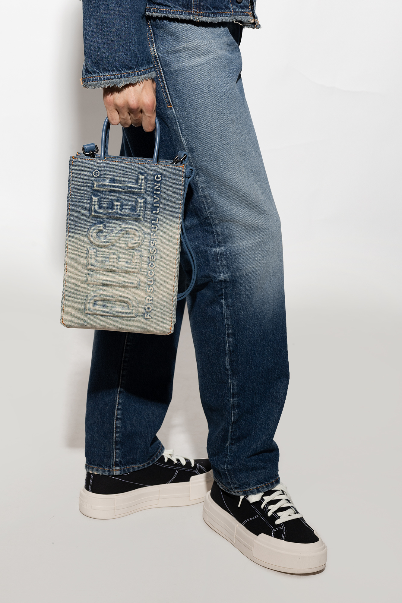 Diesel ‘DSL SHOPPER 3D M’ denim shoulder bag