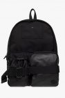 the row massimo leather trimmed crochet backpack