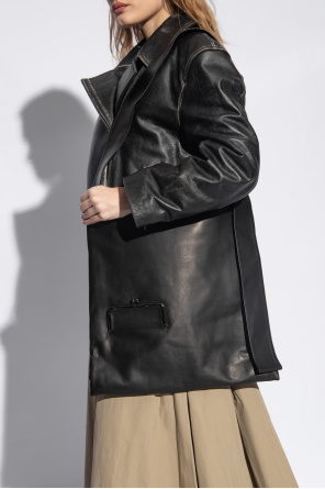 Leather shoulder bag od womens champion clothing coats jackets