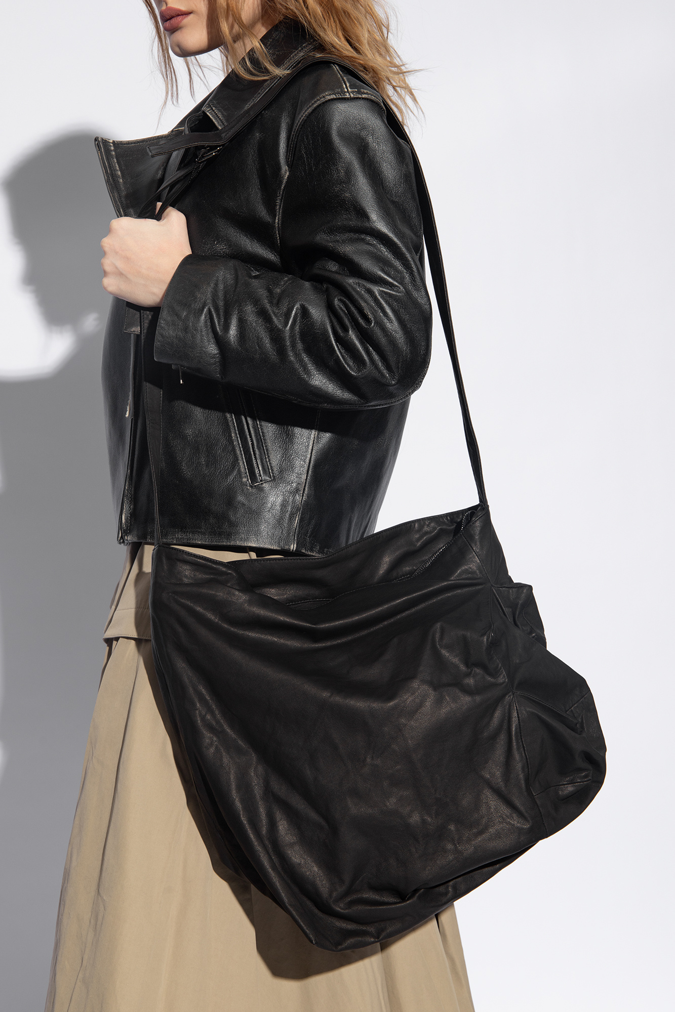 Discord Yohji Yamamoto Asymmetrical shoulder Stud bag