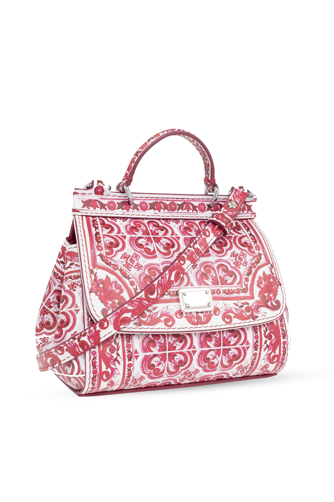 Sicily Mini Leather Crossbody Bag in Pink - Dolce Gabbana Kids