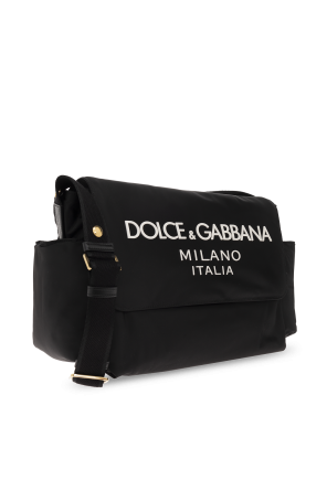 dolce gabbana lily print midi skirt item Changing bag with logo