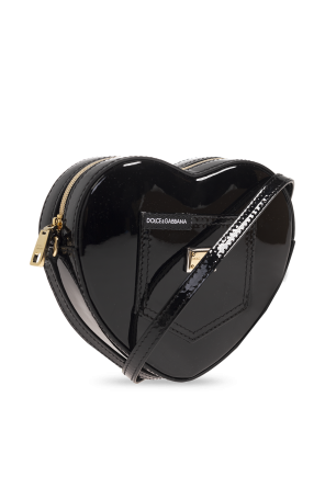 Dolce & Gabbana crystal logo belt Kids Heart-shaped shoulder bag