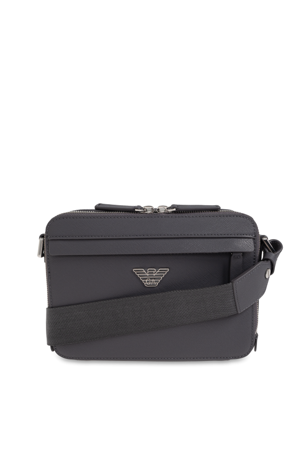 Bag with an applique in the shape of a logo od Emporio Armani