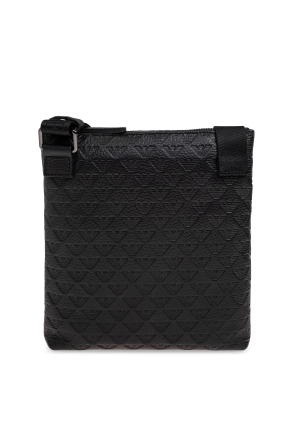 Emporio Armani Leather shoulder bag with monogram