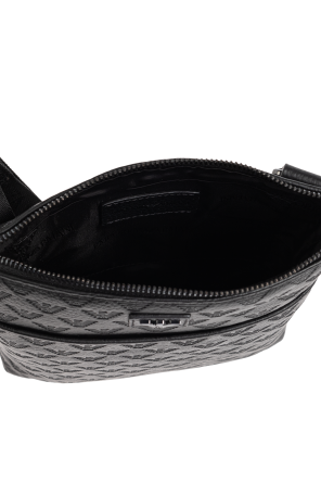 Emporio Armani Leather shoulder bag with monogram