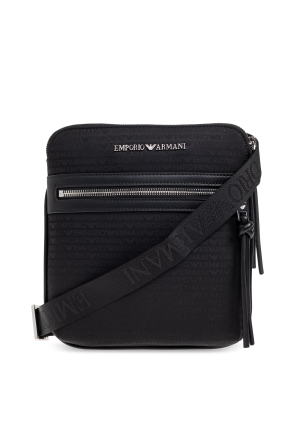 Shoulder bag with logo-shaped appliqué