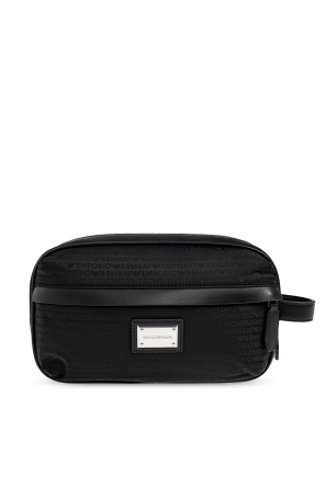 Monogrammed cosmetic bag od Emporio Armani
