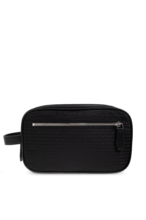 Monogrammed cosmetic bag od Emporio Armani