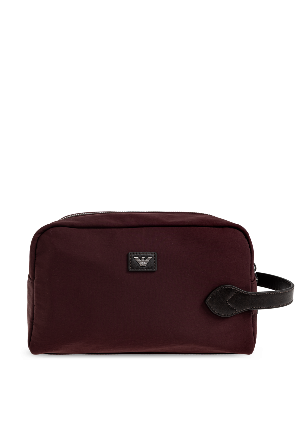 Cosmetic bag with logo applique od Emporio Armani