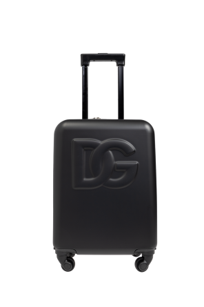 suitcase with embossed logo