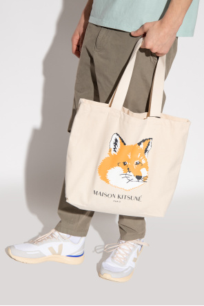 Maison Kitsuné Shopper bag clutch with logo