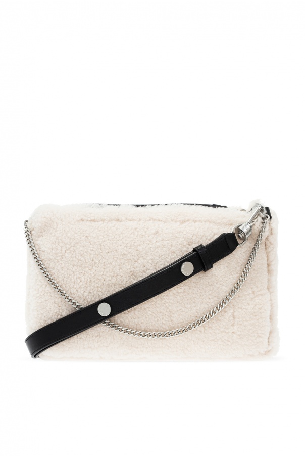 all saints shearling bag