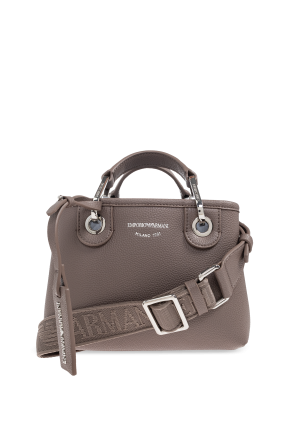 Handbag with printed logo