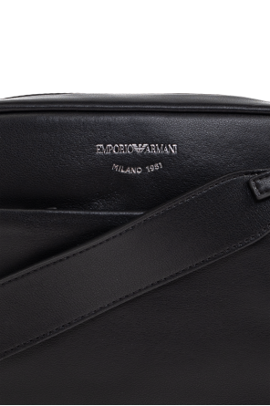 Emporio Armani Bolso bandolera de cuero con logo