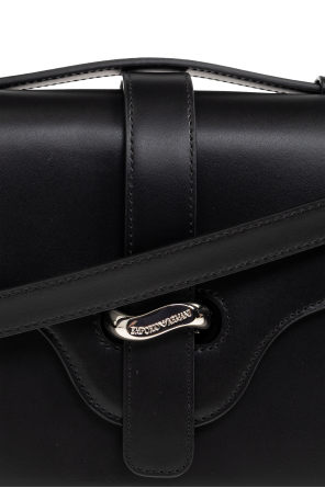 Emporio Armani Leather shoulder bag with logo
