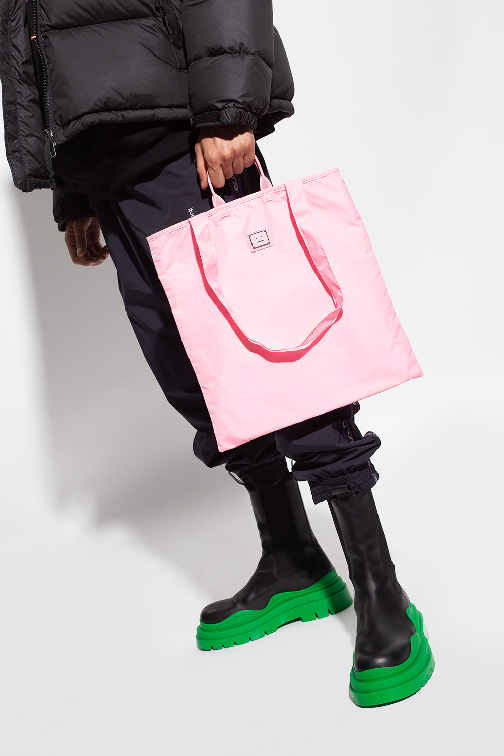 Acne Studios Shopper bag Sleeping with logo