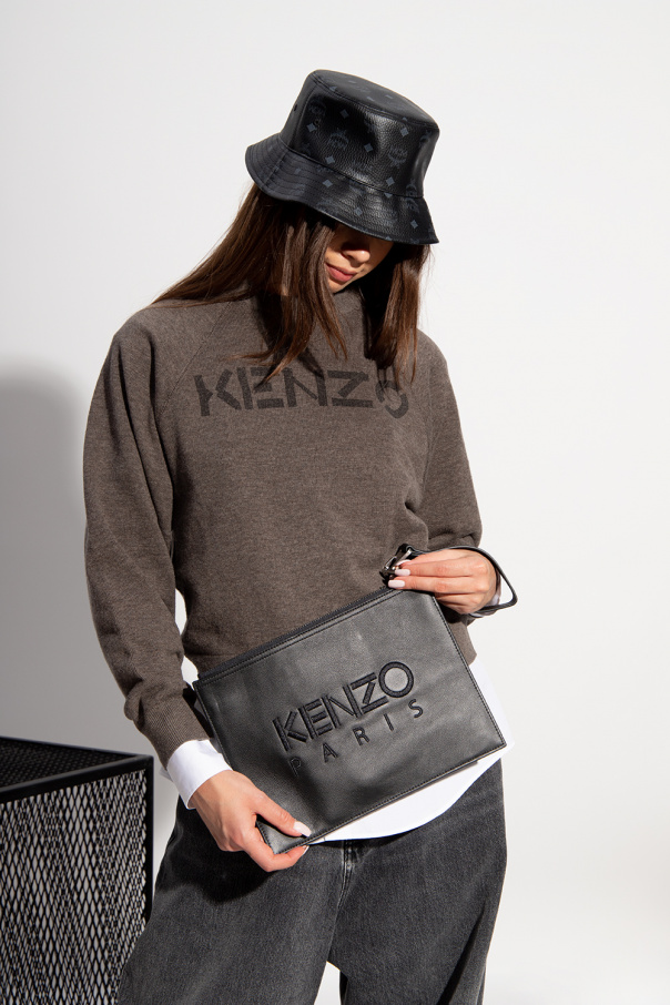 Kenzo Logo-embroidered clutch