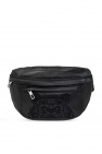 Kenzo Black Leather Rockstud Small Flap Crossbody Bag