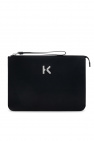 Kenzo Leather clutch with logo