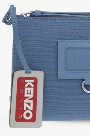 Kenzo backpack with logo off white 1 backpack black white