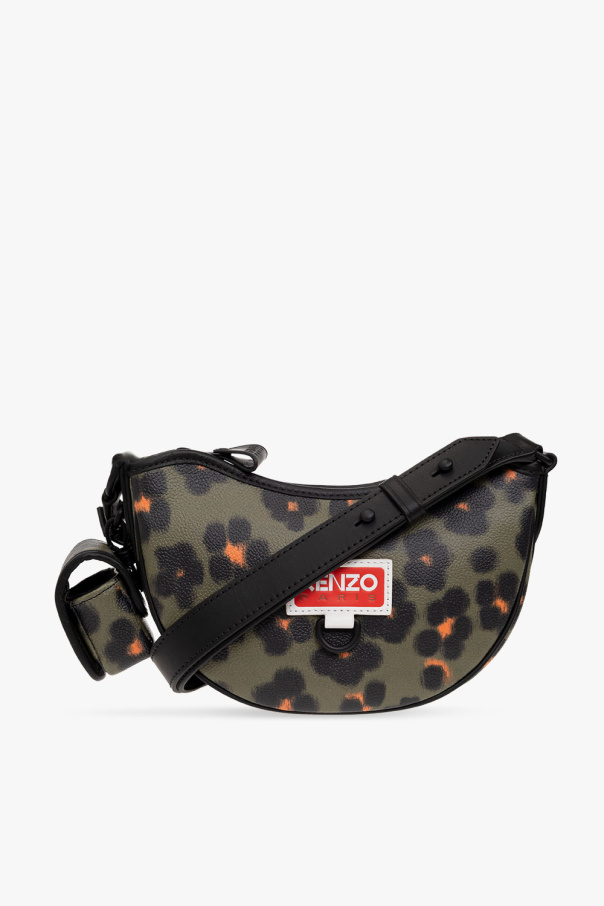 Kenzo Double Zip Leather Crossbody Bag