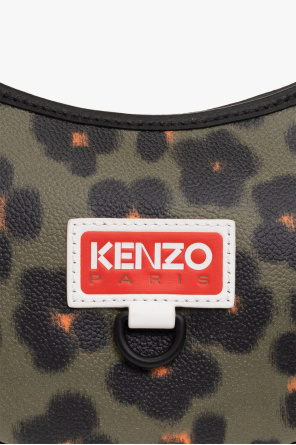 Kenzo Alexander McQueen logo embossed tote green bag