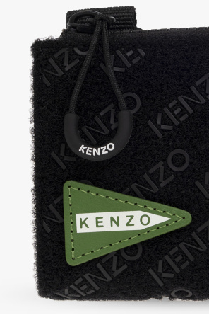 Kenzo logo-plaque faux-leather clutch bag Rosa