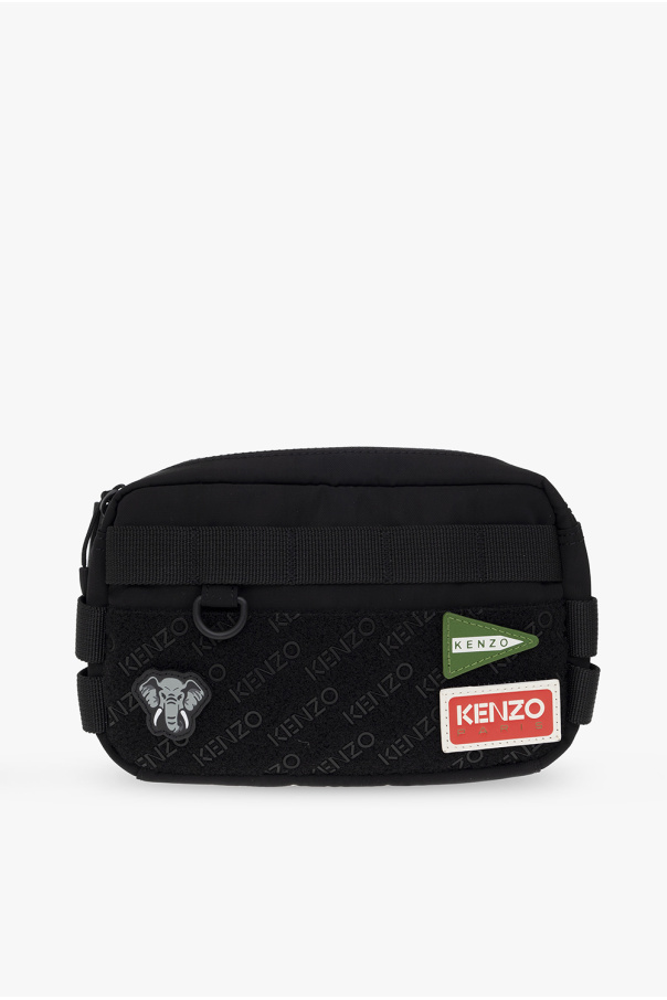 Kenzo Emporio Armani logo-patch messenger bag