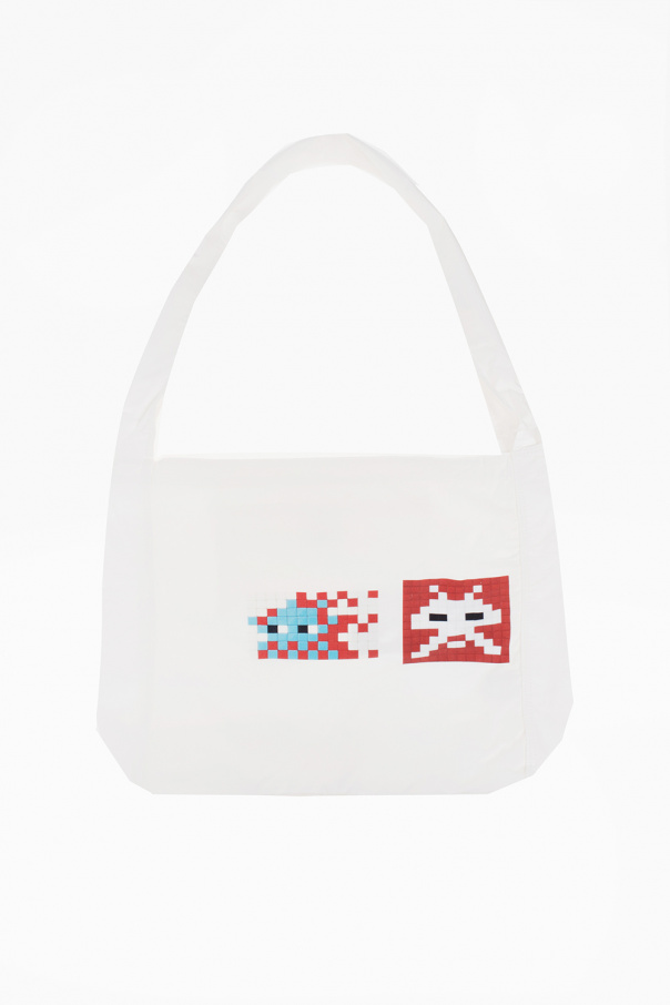 AMIRI logo print cotton hoodie Shopper bag with logo