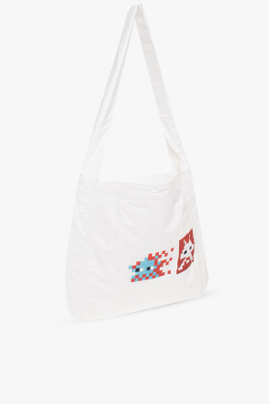 AMIRI logo print cotton hoodie Shopper bag with logo